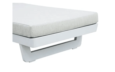 Byaal Outdoor Sun Lounger - Grey & White at online8 furniture store Auckland