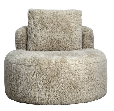 Cabana Round Accent Chair - Beige at online8 furniture store Auckland
