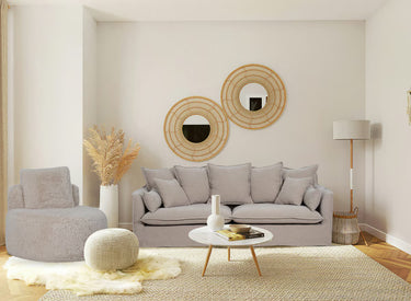 Cabana Round Accent Chair - Sand at online8 furniture store Auckland