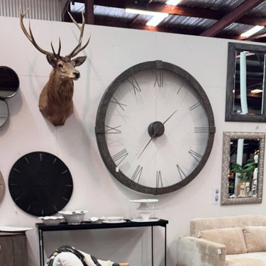 Cadiz Metal Extra Large Wall Clock 154cm at online8 furniture store Auckland