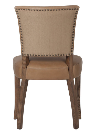 Cairo Dining Chair - Tan & Walnut at online8 furniture store Auckland