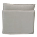 Calais 1 Seater Armless Slip Cover Seat - Oatmeal at online8 furniture store Auckland