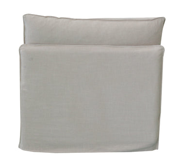 Calais 1 Seater Armless Slip Cover Seat - Oatmeal at online8 furniture store Auckland