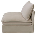 Calais 1 Seater Armless Slip Cover Seat - Oatmeal at online8 furniture store Auckland