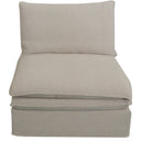 Calais 1 Seater Armless Slip Cover Seat - Oatmeal at online8 furniture store Auckland
