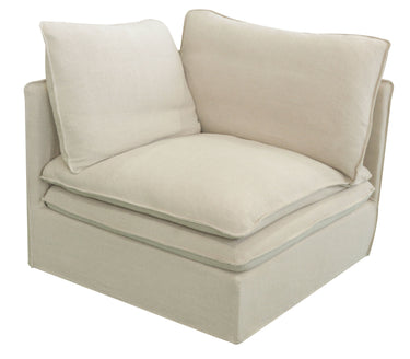 Calais 4 Pcs Slip Cover Modular Sofa with Ottoman at online8 furniture store Auckland