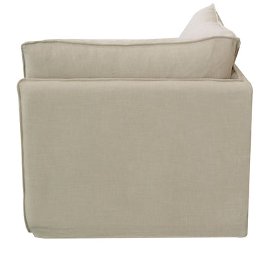 Calais Left End Slip Cover Sofa Seat - Oatmeal at online8 furniture store Auckland