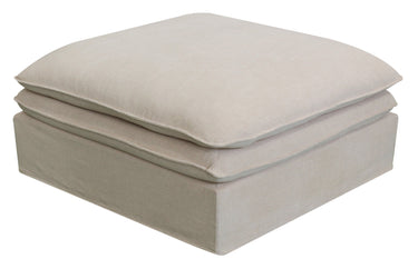 Calais Ottoman - Oatmeal at online8 furniture store Auckland
