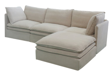 Calais Ottoman - Oatmeal at online8 furniture store Auckland