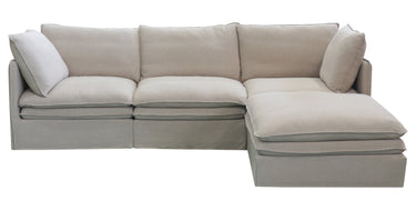 Calais Ottoman - Oatmeal at online8 furniture store Auckland