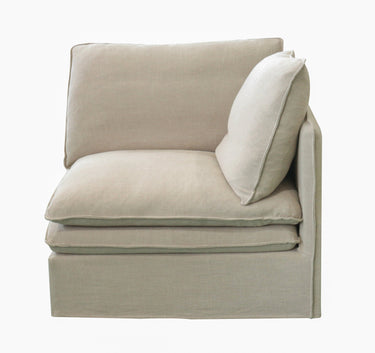 Calais Right End Slip Cover Sofa Seat - Oatmeal at online8 furniture store Auckland