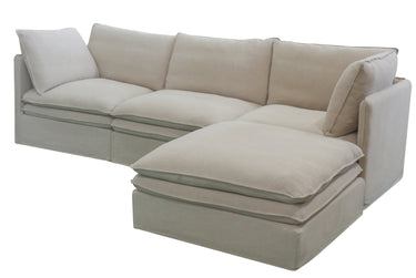 Calais Right End Slip Cover Sofa Seat - Oatmeal at online8 furniture store Auckland