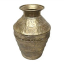 Calypso Hand Hammered Metal Urn - Gold at online8 furniture store Auckland