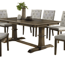 Cambria Dining Suite 6 Seater - Rustic Brown at online8 furniture store Auckland