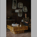 Cambridge Square Burl Wood Coffee Table at online8 furniture store Auckland