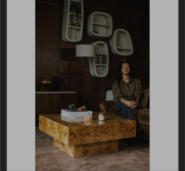 Cambridge Square Burl Wood Coffee Table at online8 furniture store Auckland