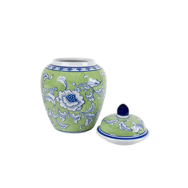 Camelia Ceramic Ginger Jar Small with traditional chinoiserie profile