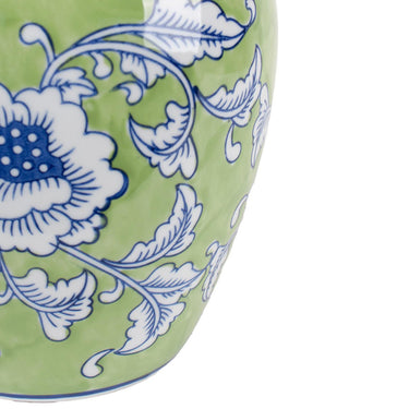 Camelia Ceramic Ginger Jar Small, 18.5cm diameter glazed ceramic jar