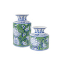 Camelia Ceramic Waisted Vases in large and small sizes styled as a pair