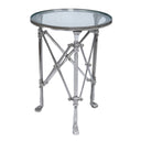 Campaign Side Table Round — Nickel at Online8 Furniture Auckland NZ