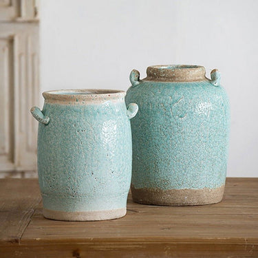 Candia Ceramic Vase - Turquoise at online8 furniture store Auckland
