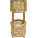 Canggu Two Tier Rattan Webbing Planter Stand at online8 furniture store Auckland