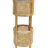 Canggu Two Tier Rattan Webbing Planter Stand at online8 furniture store Auckland