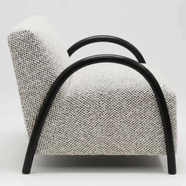 Cannon Occasional Chair - Black Fleck &amp; Oak at online8 furniture store Auckland