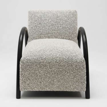 Cannon Occasional Chair - Black Fleck &amp; Oak at online8 furniture store Auckland