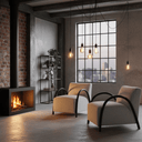 Cannon Occasional Chair - Black Fleck &amp; Oak at online8 furniture store Auckland