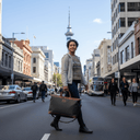 Canvas & Leather Luggage bag - The Atlas at online8 furniture store Auckland
