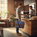 Canvas Leather Portfolio Bag at online8 furniture store Auckland