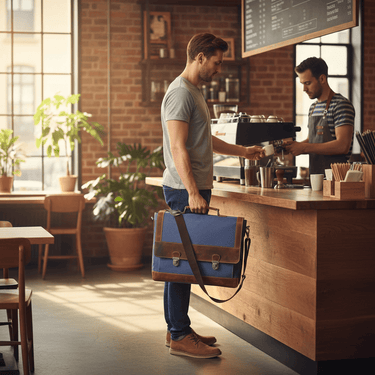 Canvas Leather Portfolio Bag at online8 furniture store Auckland