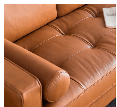 Capilano Mid-Century 2 Seater Sofa - Cognac at online8 furniture store Auckland