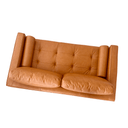 Capilano Mid-Century 2 Seater Sofa - Cognac at online8 furniture store Auckland