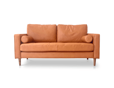 Capilano Mid-Century 2 Seater Sofa - Cognac at online8 furniture store Auckland
