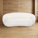 Capri Loveseat Curved  Sofa - lvory at online8 furniture store Auckland