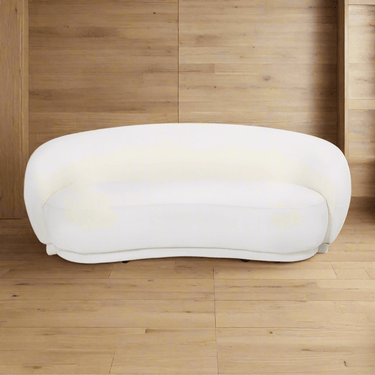 Capri Loveseat Curved  Sofa - lvory at online8 furniture store Auckland