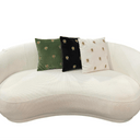 Capri Loveseat Curved  Sofa - lvory at online8 furniture store Auckland