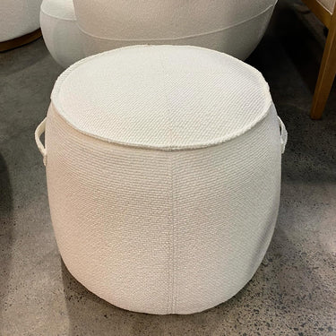 Capri Pouf / Stool - lvory at online8 furniture store Auckland
