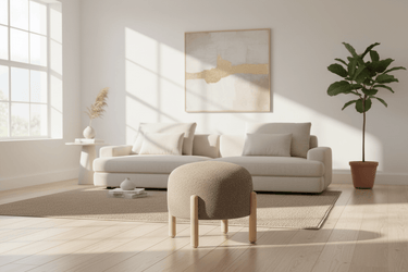 Caprice Round Stool - Coffee at Online8 Furniture Auckland NZ