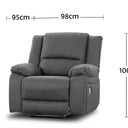 Captain Single Chair Electric Recliner at online8 furniture store Auckland