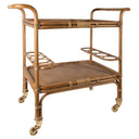 Carlo Rattan Bar Trolley - Antique at online8 furniture store Auckland