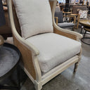 Carlos Rattan Armchair - Light Grey & Rattan at online8 furniture store Auckland