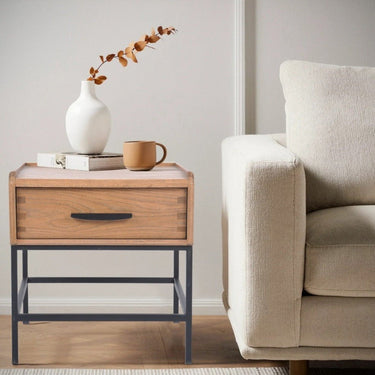 Carlton Bedside Table 1 Drawer at online8 furniture store Auckland