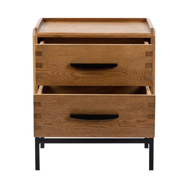 Carlton Bedside Table - 2 Drawers at online8 furniture store Auckland