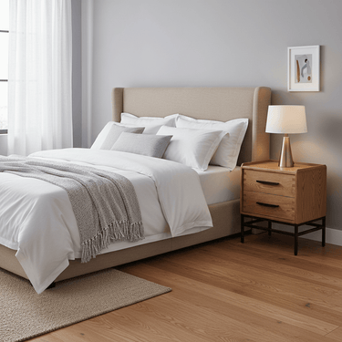 Carlton Bedside Table - 2 Drawers at Online8 Furniture Auckland NZ
