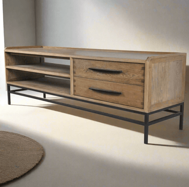 Carlton Entertainment Unit - Oak at online8 furniture store Auckland