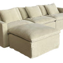 Carlton Slip Cover Modular Sofa with Reversible Chaise - Hemp at online8 furniture store Auckland
