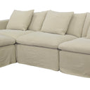 Carlton Slip Cover Modular Sofa with Reversible Chaise - Hemp at online8 furniture store Auckland